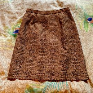 Vintage alligator print skirt, 4p